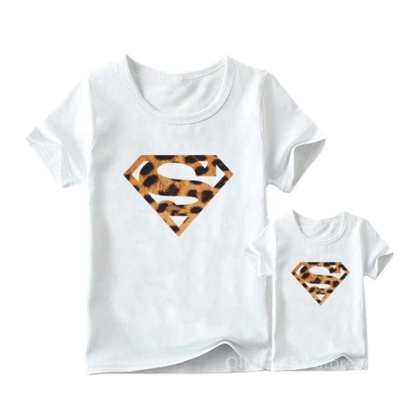 T-shirt matchy matchy Mere fille ou garcon Superman