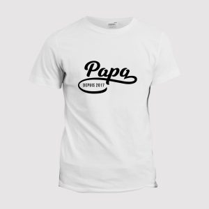T-shirt personnalise Papa depuis 3 T shirt personnalis Papa depuis 4