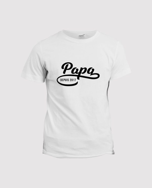 T-shirt personnalise Papa depuis