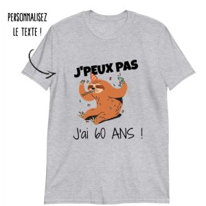 T-shirt personnalise anniversaire 60 ans T-shirt personnalise anniversaire 60 ans