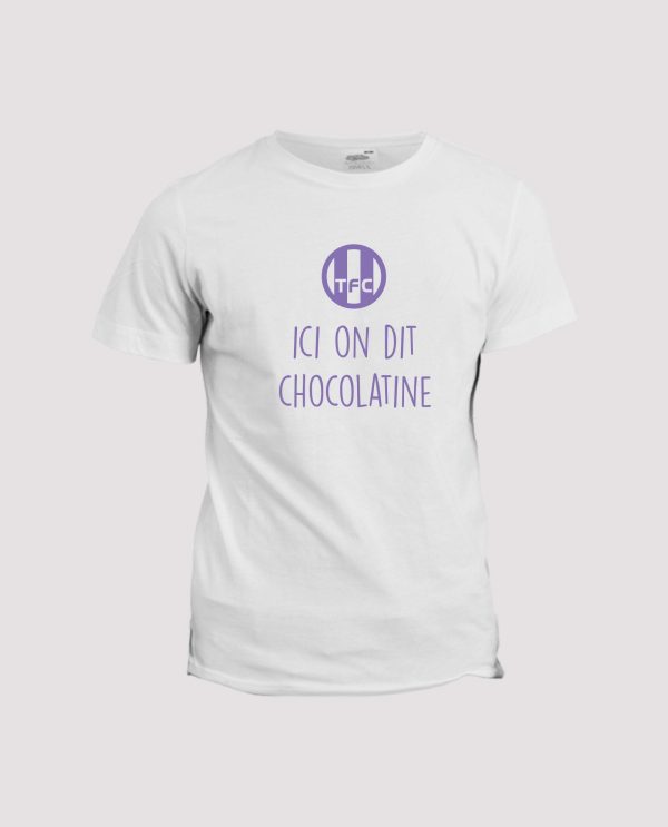 T-shirt pour supporter de football  Toulouse, TFC ici on dit chocolatine