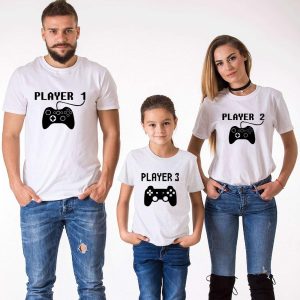 T-shirts assortis Matchy Matchy Manette de jeux Player T-shirts assortis Matchy Matchy Manette de jeux Player