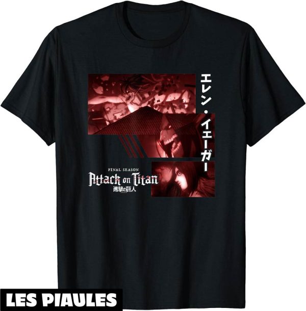 Attaque Des Titans T-Shirt Season 4 Collage De Titan Eren