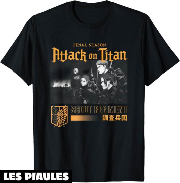 Attaque Des Titans T-Shirt Season 4 Regiment De Scout Encore