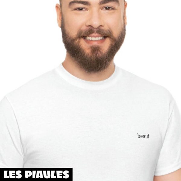 Beauf T-Shirt Funny Minimalist French Words Vulgar Tee