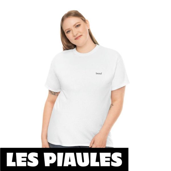 Beauf T-Shirt Funny Minimalist French Words Vulgar Tee