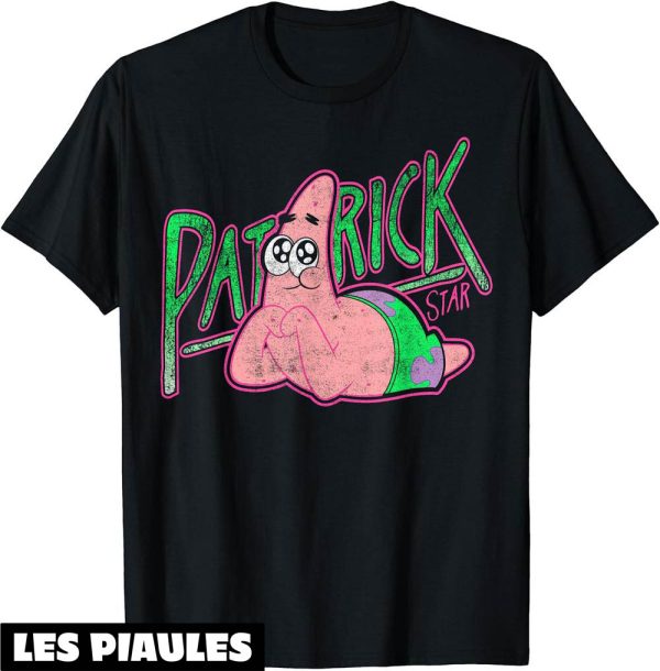 Bob L’eponge T-Shirt Patrick Star Vintage Cute Smile Tee