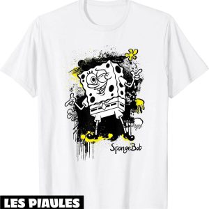 Bob L’eponge T-Shirt Spongebob Squarepants Ink Splatter Bob L’eponge T-Shirt Spongebob Squarepants Ink Splatter