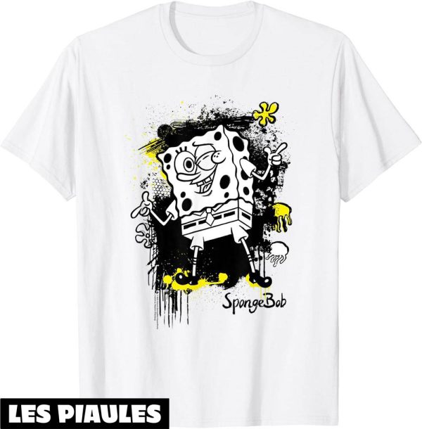 Bob L’eponge T-Shirt Spongebob Squarepants Ink Splatter