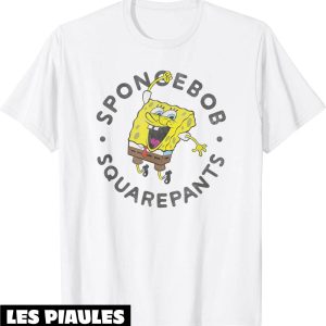 Bob L’eponge T-Shirt Squarepants Jumping For Joy Circle Alt Bob L’eponge T-Shirt Squarepants Jumping For Joy Circle Alt