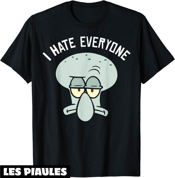 Bob L’eponge T-Shirt Squidward I Hate Everyone Tee