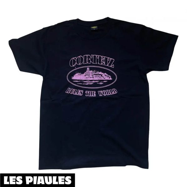 Corteiz T-Shirt Logo Rose Classique Rules The World