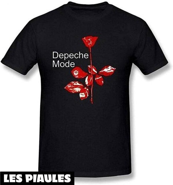 Depeche Mode T-Shirt Brut Rose Rouge Musique Electronique