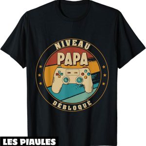 Futur Papa T-Shirt Nouveau Parents Humour Gamer Tee