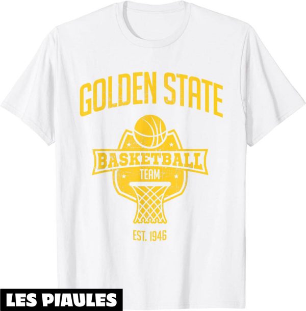 Golden State Warriors T-Shirt Look Retro Pour Fan De Hayon