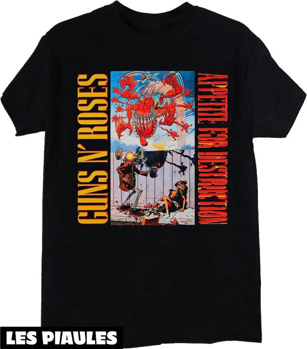 Guns N Roses T-Shirt Appetite For Destruction Banned Cover