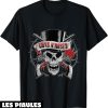 Guns N Roses T-Shirt Chapeau Haut-De-Forme Tete De Mort