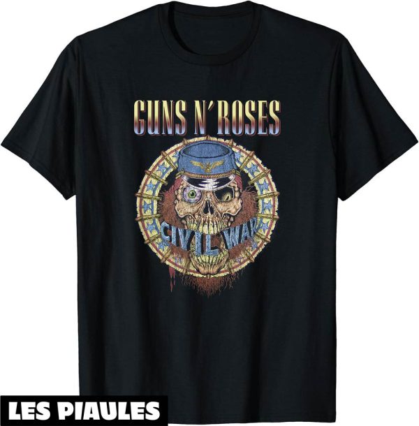 Guns N Roses T-Shirt Guerre Civile Vieilli Groupe Americain