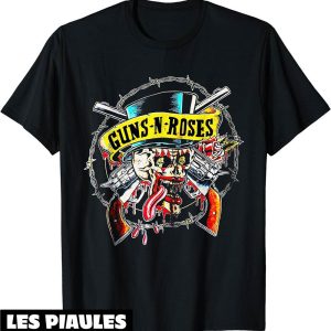 Guns N Roses T-Shirt Skull And Guns Vintage Band Tee