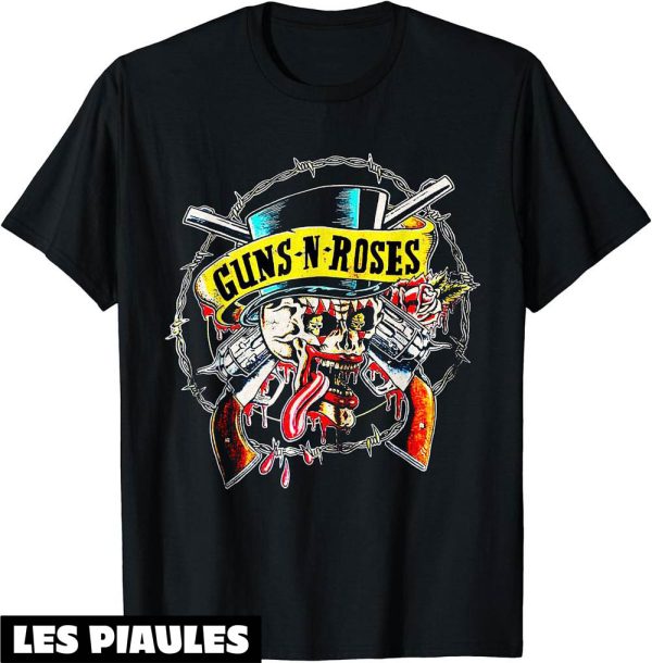 Guns N Roses T-Shirt Skull And Guns Vintage Band Tee