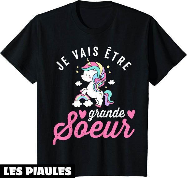 Je Vais Etre Grand Frere T-Shirt Annonce Grossesse Licorne