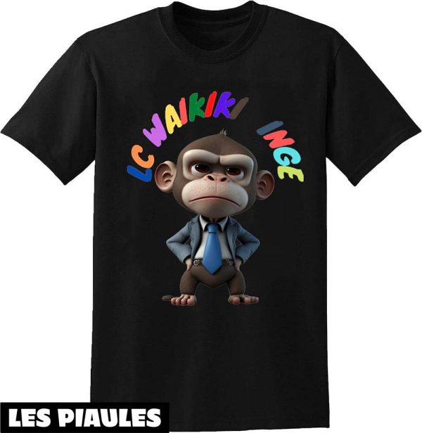 LC Waikiki T-Shirt Monkey Cartoon Style Street Graffiti