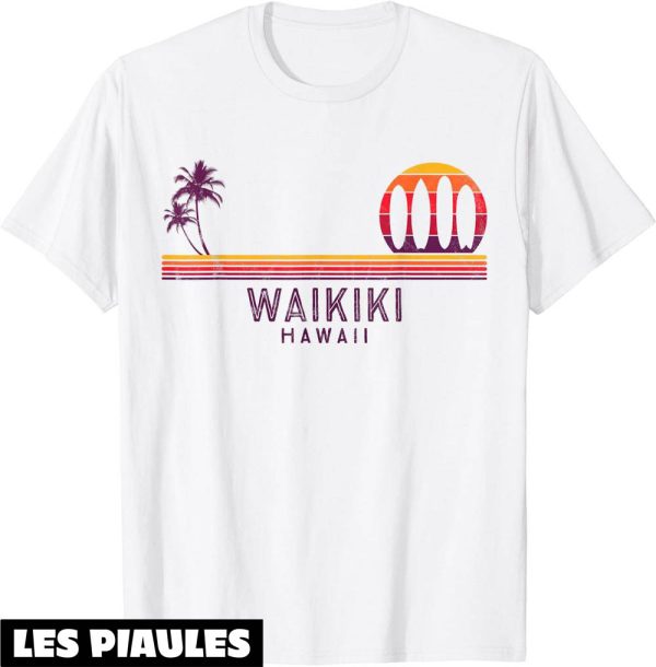 LC Waikiki T-Shirt Palmiers Vintage Hawaii Waikiki Beach