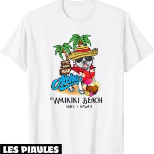 LC Waikiki T-Shirt Waikiki Beach Oahu Hawaii Aloha Bulldog
