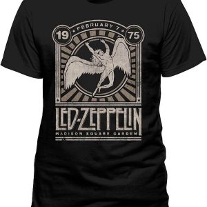 Led Zeppelin T-Shirt Madison Square Gardens Rock Tee Led Zeppelin T-Shirt Madison Square Gardens Rock Tee
