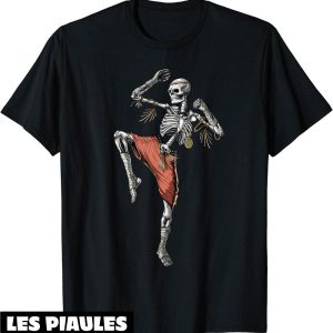 Muay Thai T-Shirt Squelette Boxe Karate Arts Martiaux
