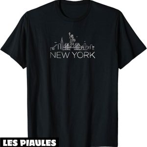 New York T-Shirt Batiments De La Statue De La Liberte New York T-Shirt Batiments De La Statue De La Liberte