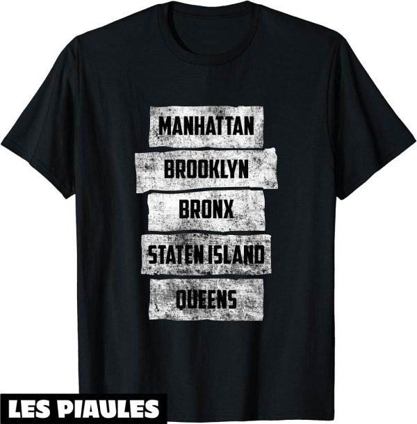 New York T-Shirt Cool New York City 5 Boroughs Vintage