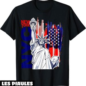 New York T-Shirt Statue De La Liberte Avec Drapeau USA New York T-Shirt Statue De La Liberte Avec Drapeau USA