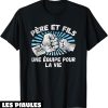 Pere Fils T-Shirt Une Equipe Pour La Vie Drole De Cadeau