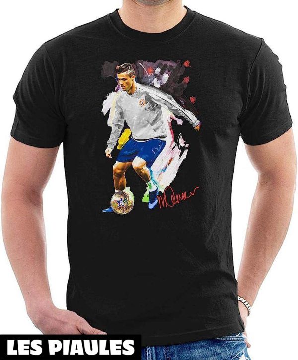 Ronaldo T-Shirt Cristiano Dribbling A Football Portrait