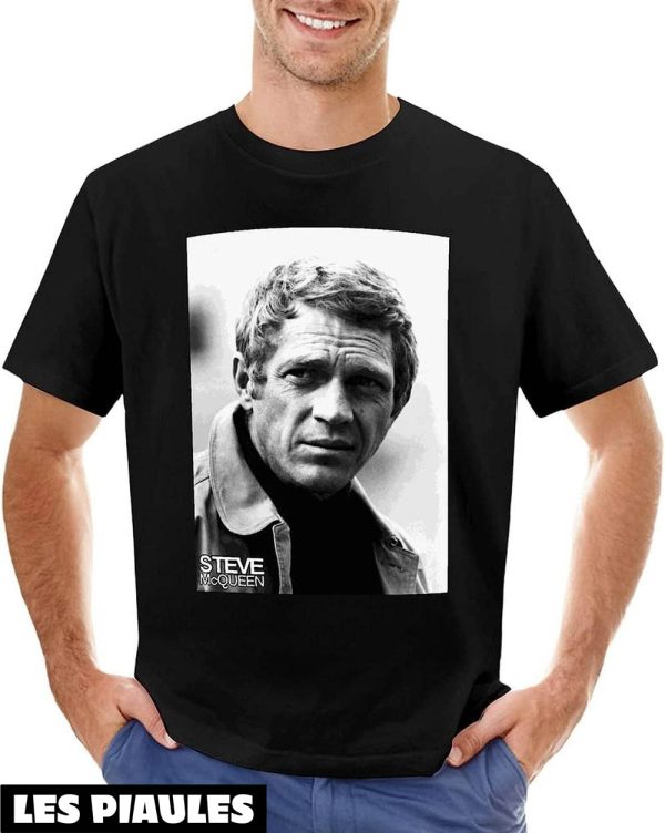 Steve McQueen T-Shirt Actor Decontracte Avec Logo Fameux