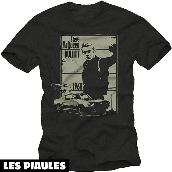 Steve McQueen T-Shirt Bullitt Music Action Movie Poster