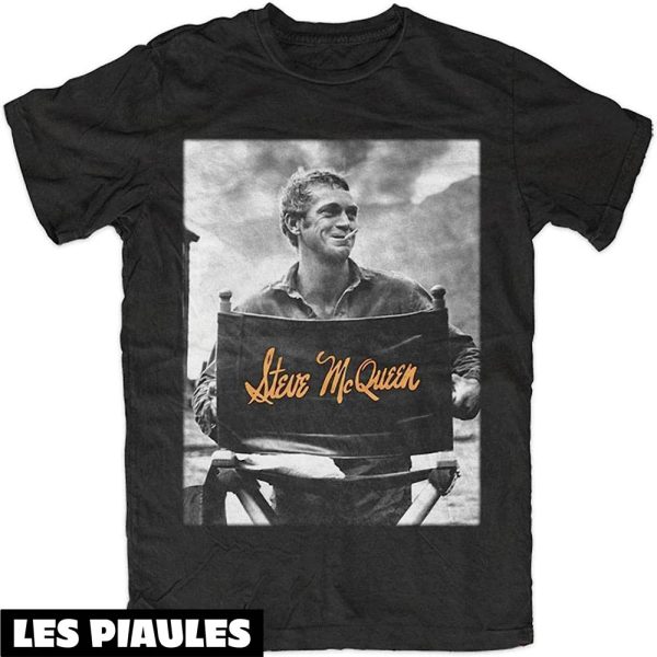 Steve McQueen T-Shirt Chair Movie Star Kult Bullitt Actor