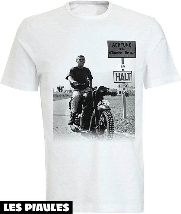 Steve McQueen T-Shirt The Great Escape Motorcycle Tee