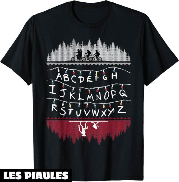 Stranger Things T-Shirt Netflix Alphabet Lights Serie