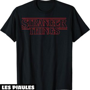 Stranger Things T-Shirt Netflix Outline Logo Serie Televisee Stranger Things T-Shirt Netflix Outline Logo Serie Televisee