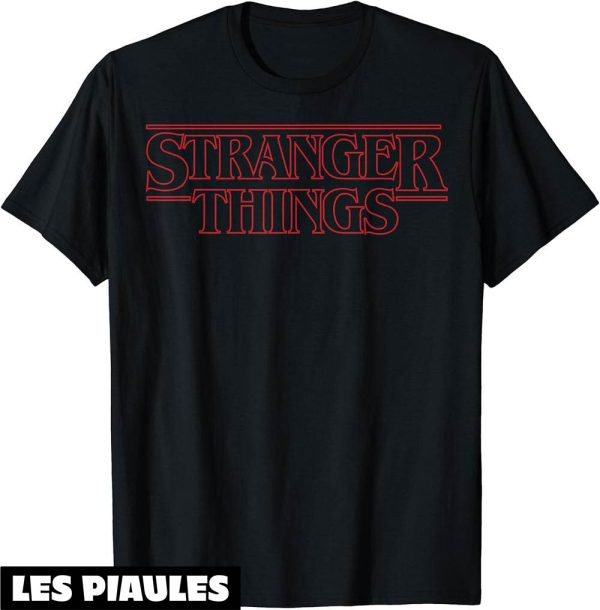 Stranger Things T-Shirt Netflix Outline Logo Serie Televisee