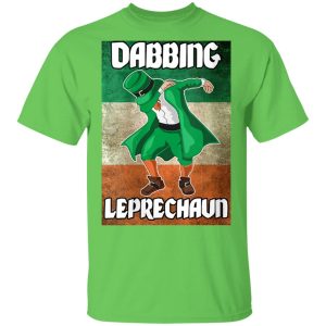 Dabbing Leprechaun Funny St Patrick's Day Irish Flag Shirt Shirt Sweatshirt Hoodie Long Sleeve Tank TEERESS 1