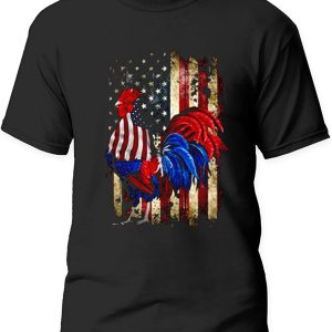 Dad Chicken Happy Independence Day American Shirt Sweatshirt Hoodie Long Sleeve Tank