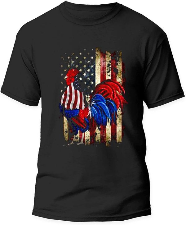 Dad Chicken Happy Independence Day American Shirt Sweatshirt Hoodie Long Sleeve Tank