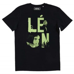T-shirt Affiche L-E-O-N – Couleur Vert Laser Film Leon