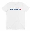 T-shirt Airchance – Col Rond – Blanc ou Gris Chine
