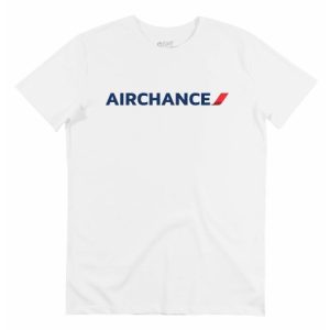 T-shirt Airchance – Col Rond – Blanc ou Gris Chine