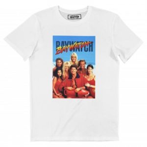 T-shirt Alerte a Malibu – Tshirt Photo Acteurs Baywatch
