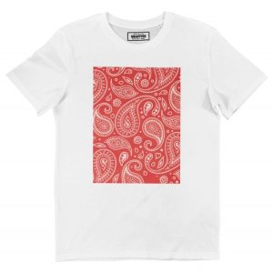 T-shirt Bandana Rouge – Tshirt Tendance Motifs Paisley
